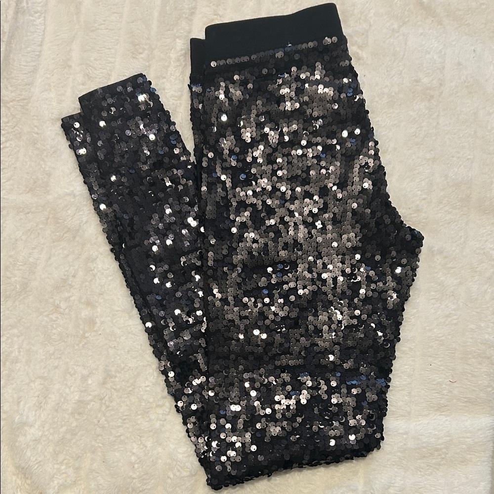 Express Women’s Black Sequin Leggings